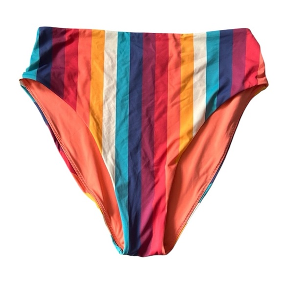 Marine Layer Striped Full Cut Bikini Bottom - Picture 1 of 4